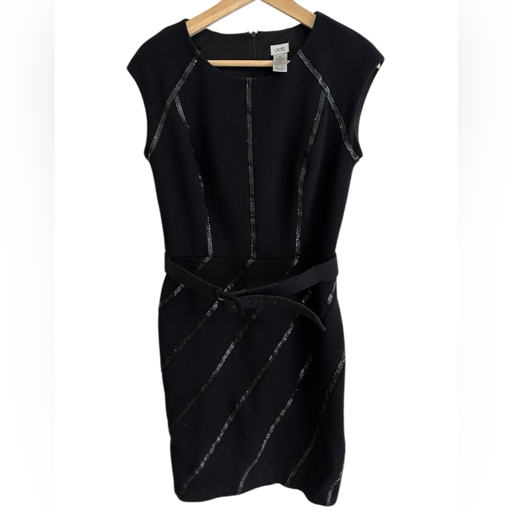 Ina Navy Belted Midi Dress